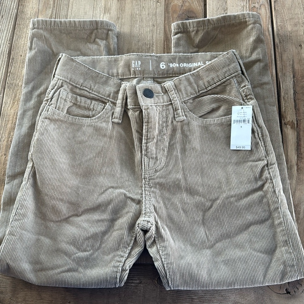 NWT Gap Tan Corduroys size 6